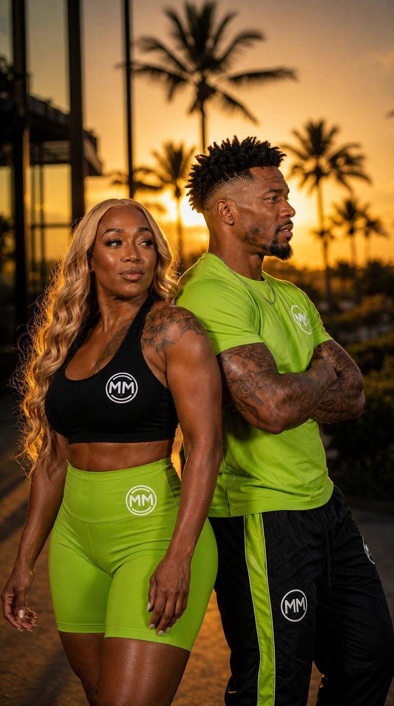 locked in collection performance apparel midnight black electric lime