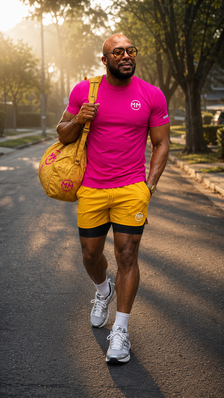 Men wearing Performance 7 Shorts with compression lining and zipper pockets running outdoors