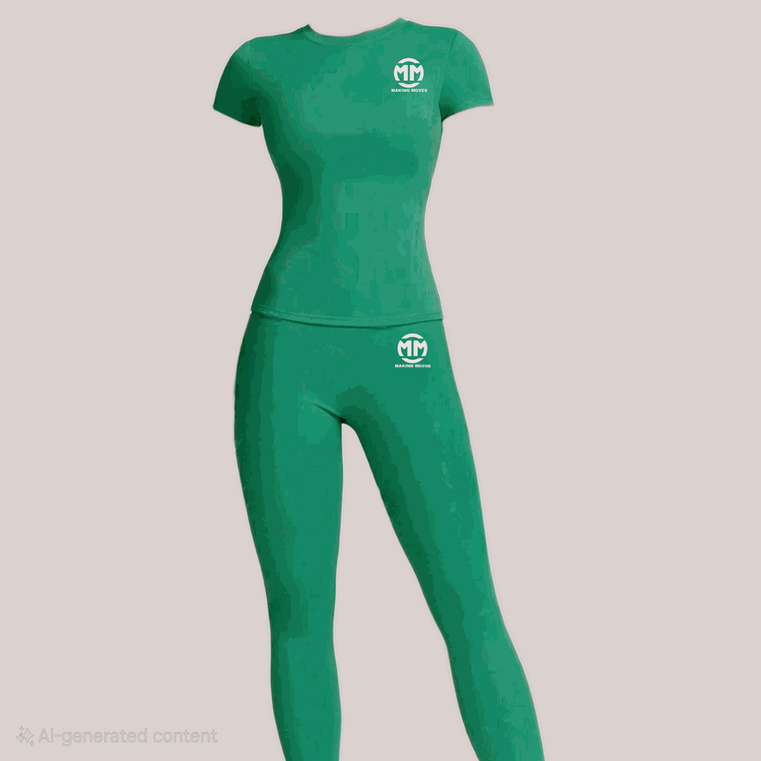 Chill & Conquer Lounge Set in green, showcasing performance and comfort with premium materials and athleisure style.