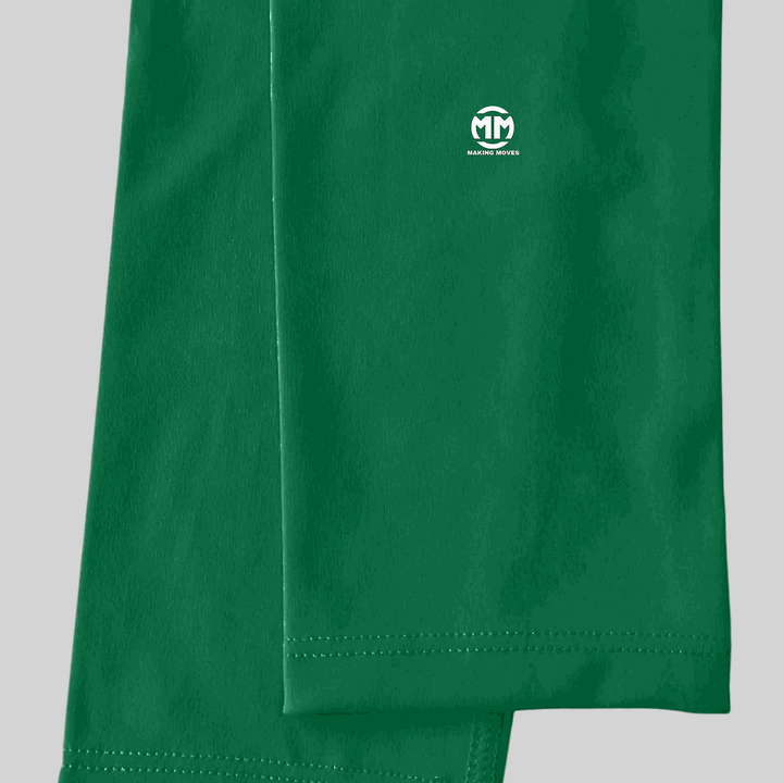 Chill & Conquer Lounge Set 2.0 in green, featuring durable, high-stretch fabric with a flattering waistline and athleisure style.