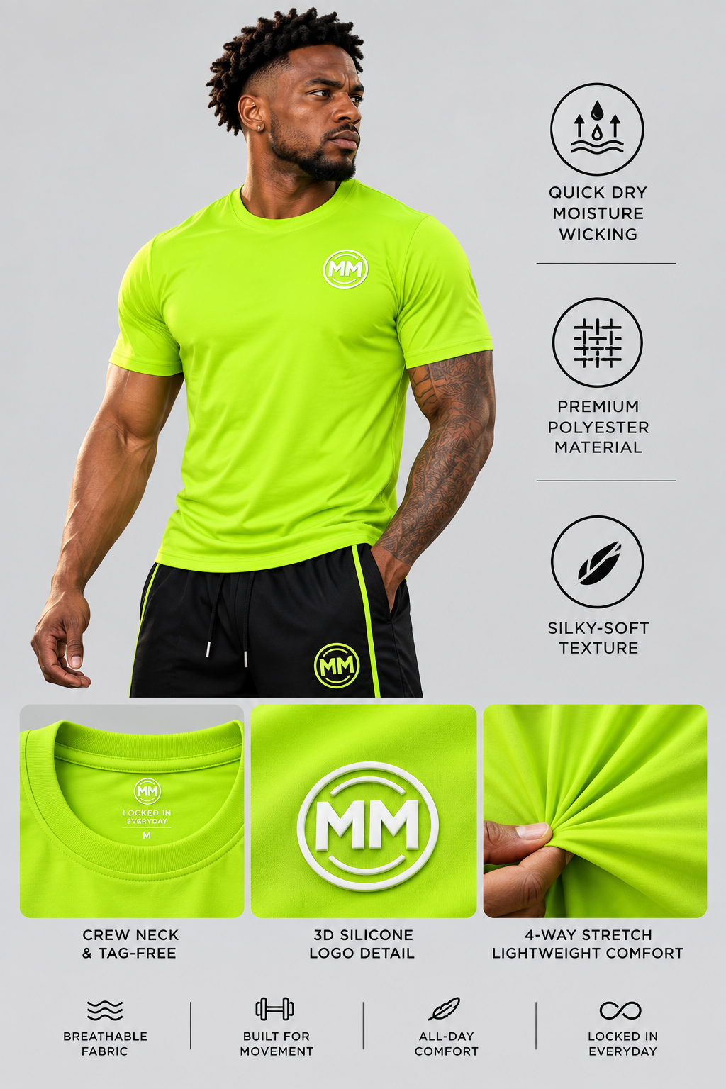LOCKED IN PERFORMANCE TEE
